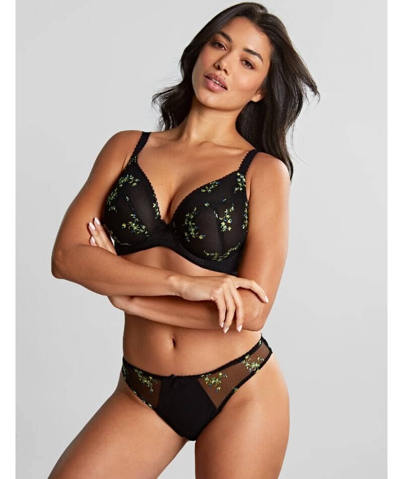 Panache Meadow Brazilian Brief - Black Knickers